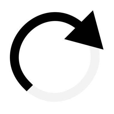 Eğri dairesel, yay ok, işaretçi şekilli element vektör illüstrasyonu