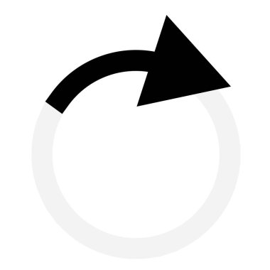 Eğri dairesel, yay ok, işaretçi şekilli element vektör illüstrasyonu