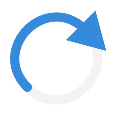 Eğri dairesel, yay ok, işaretçi şekilli element vektör illüstrasyonu