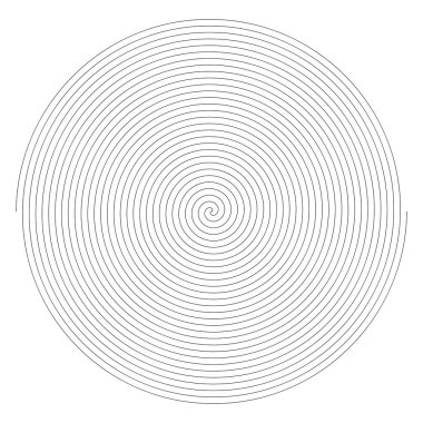 Spiral, girdap, dönme şekli element vektör illüstrasyonu