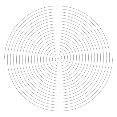 Spiral, girdap, dönme şekli element vektör illüstrasyonu
