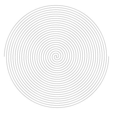 Spiral, girdap, dönme şekli element vektör illüstrasyonu
