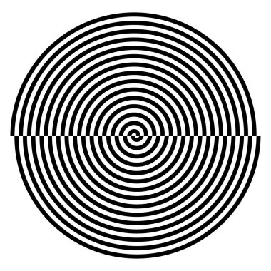 Spiral, girdap, dönme şekli element vektör illüstrasyonu