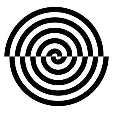 Spiral, girdap, dönme şekli element vektör illüstrasyonu