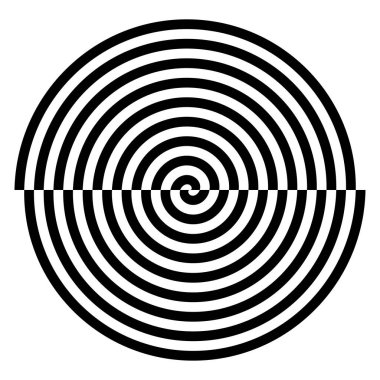 Spiral, girdap, dönme şekli element vektör illüstrasyonu