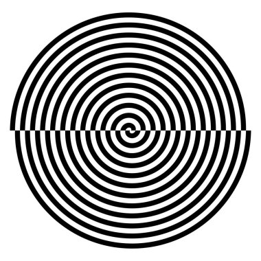 Spiral, girdap, dönme şekli element vektör illüstrasyonu