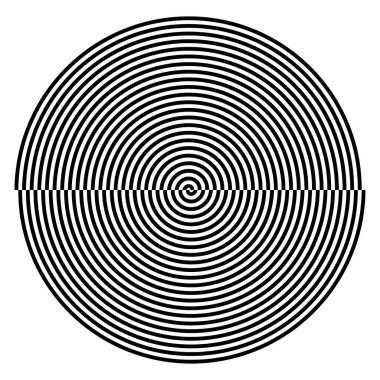 Spiral, girdap, dönme şekli element vektör illüstrasyonu