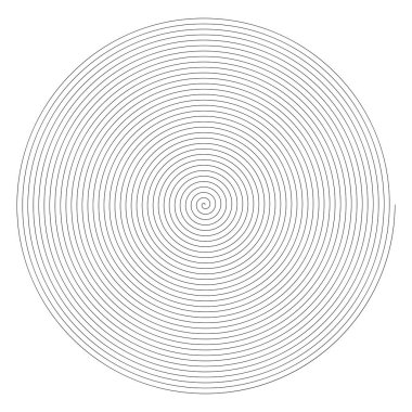 Spiral, girdap, dönme şekli element vektör illüstrasyonu