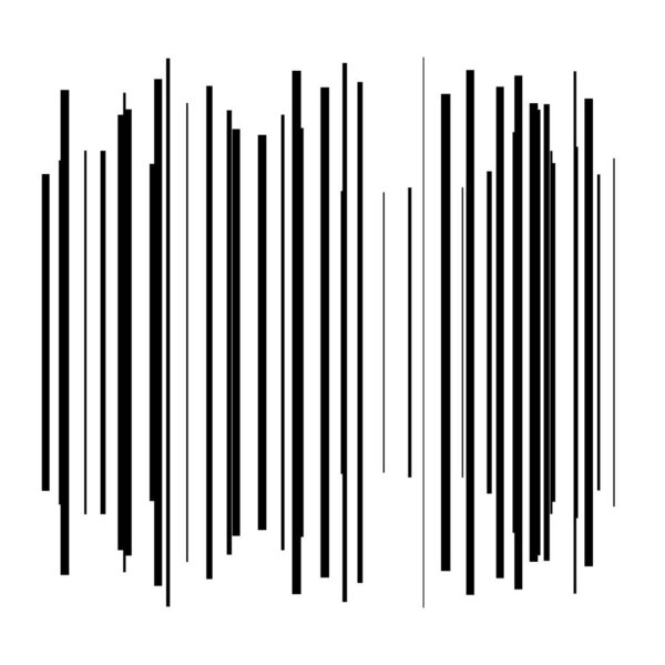 Random lines, stripes, bars. Strips, streaks with different density. Basic abstract geometric vector illustration