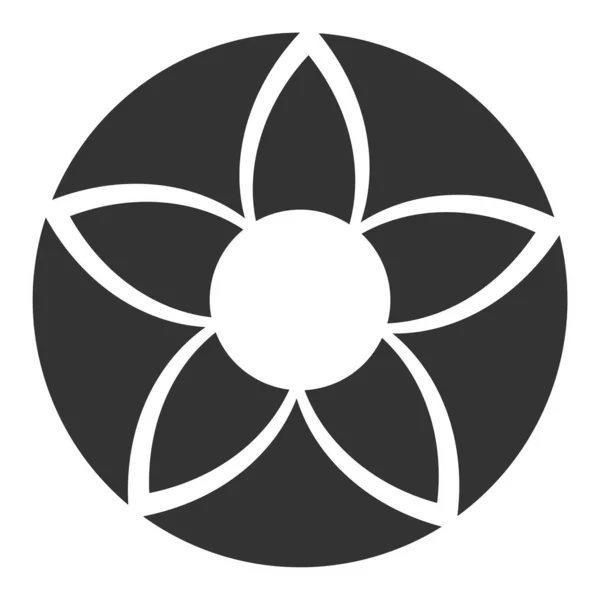 Simple Motif Mandala Shape Element Circular Circle Icon Symbol — Archivo Imágenes Vectoriales