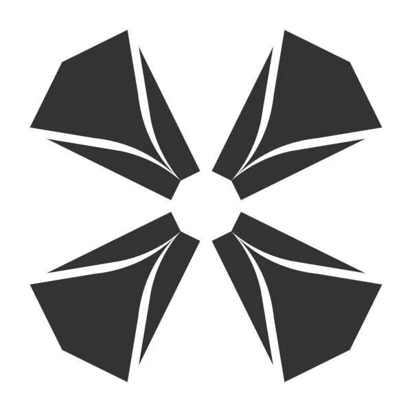 シンプルなモチーフ マンダラ形状要素 円形のアイコン シンボル — ストックベクタ