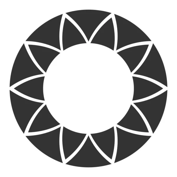 Simple Motif Mandala Shape Element Circular Circle Icon Symbol — Archivo Imágenes Vectoriales