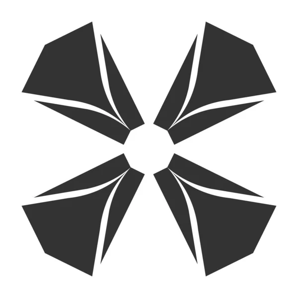 Motivo Semplice Elemento Forma Mandala Icona Circolare Cerchio Rotondo Simbolo — Vettoriale Stock
