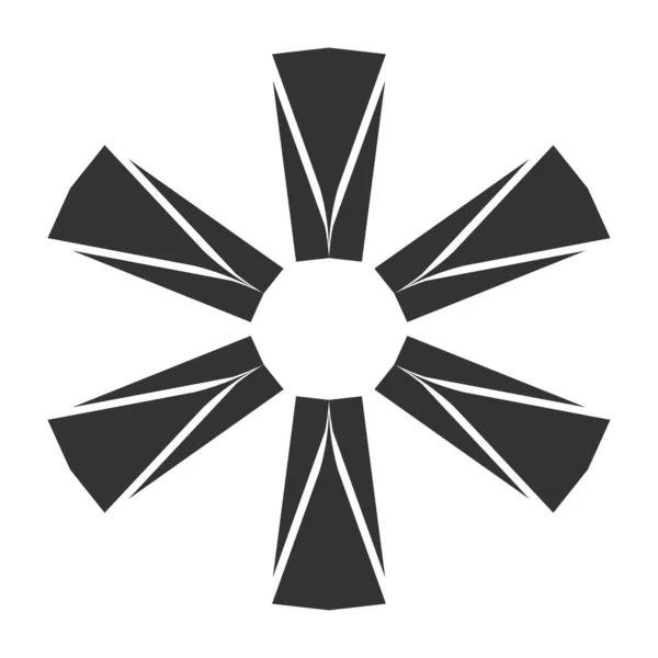 Motivo Simple Elemento Forma Mandala Circular Círculo Redondo Icono Símbolo — Archivo Imágenes Vectoriales