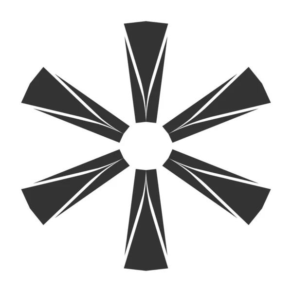 Motivo Simple Elemento Forma Mandala Circular Círculo Redondo Icono Símbolo — Archivo Imágenes Vectoriales