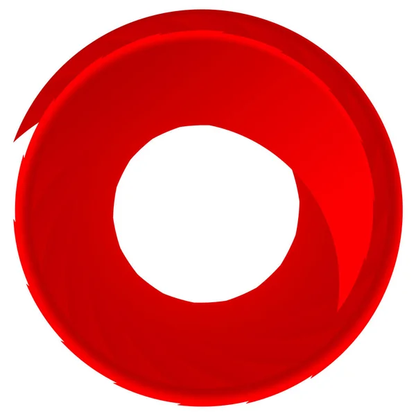 Segmented Spiral Swirl Shiny Glossy Circle Circular Shape Element Vector — Stock Vector