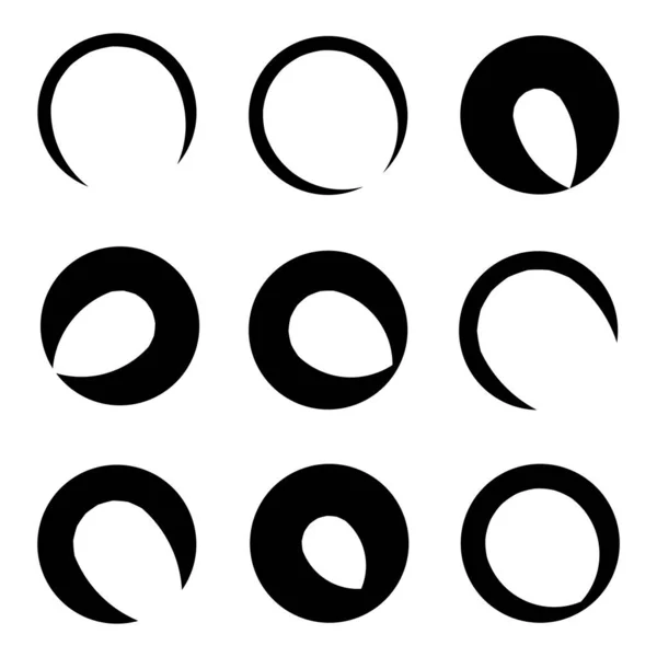 Segmented Spiral Swirl Shiny Glossy Circle Circular Shape Element Vector — Stock vektor