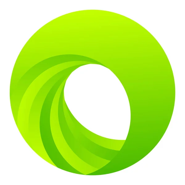 Segmented Spiral Swirl Shiny Glossy Circle Circular Shape Element Vector — Vector de stock