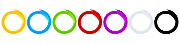 Segmentado Espiral Redemoinho Círculo Brilhante Brilhante Forma Circular Elemento Ilustração — Vetor de Stock