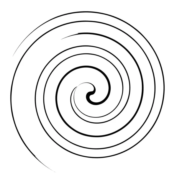 Radialstrahlen Strahlen Spirale Wirbel Wirbel Und Wirbel Form Element — Stockvektor