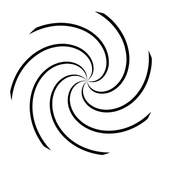 Radial Rays Beams Spiral Swirl Twirl Swirl Shape Element — ストックベクタ