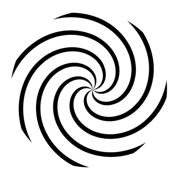 Radial Rays Beams Spiral Swirl Twirl Swirl Shape Element — Stock Vector