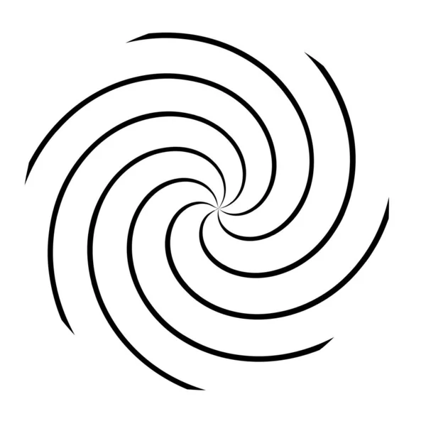 Radial Rays Beams Spiral Swirl Twirl Swirl Shape Element — Stock vektor