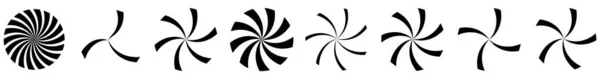 Raggi Radiali Travi Spirale Vortice Vortice Elemento Forma Vorticosa Illustrazione — Vettoriale Stock