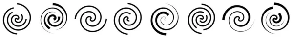 Radiella Strålar Strålar Spiral Virvla Virvla Och Virvla Form Element — Stock vektor