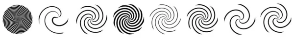 Radial Rays Beams Spiral Swirl Twirl Swirl Shape Element Stock — Archivo Imágenes Vectoriales