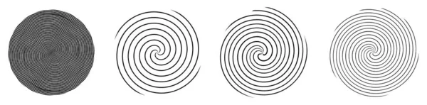 Radial Rays Beams Spiral Swirl Twirl Swirl Shape Element Stock — Vector de stock