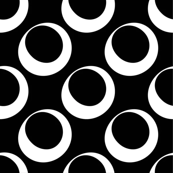 Unregelmäßige Geometrische Kreise Nahtlos Wiederholbares Muster Hintergrund — Stockvektor