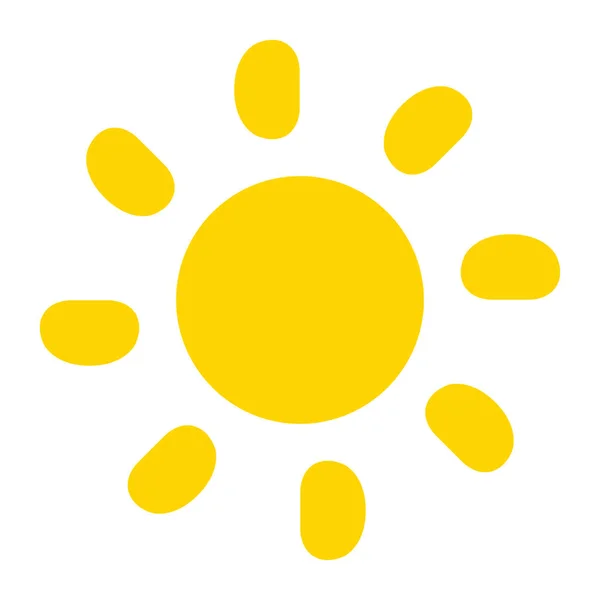 Soleil Icône Clip Art Été Symbole — Image vectorielle