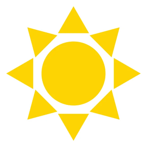 Sole Icona Della Clip Art Estiva Simbolo — Vettoriale Stock