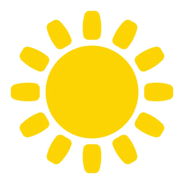 Soleil Icône Clip Art Été Symbole — Image vectorielle