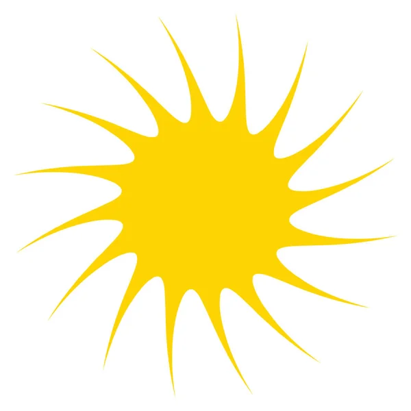 Sol Ícone Verão Clip Art Símbolo — Vetor de Stock