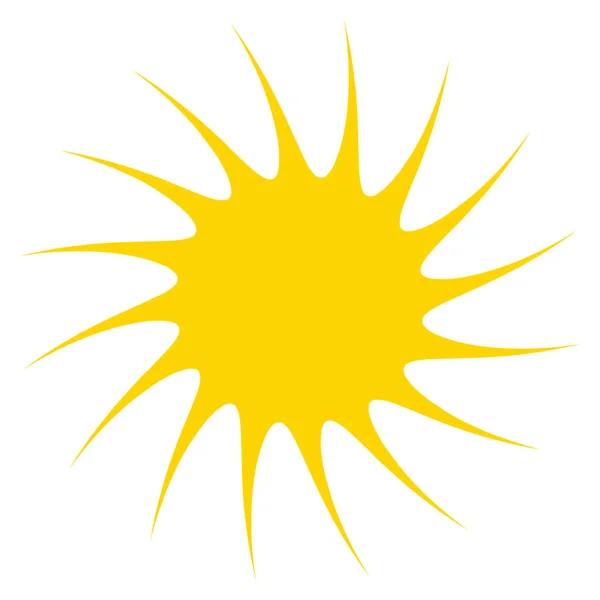 Soleil Icône Clip Art Été Symbole — Image vectorielle