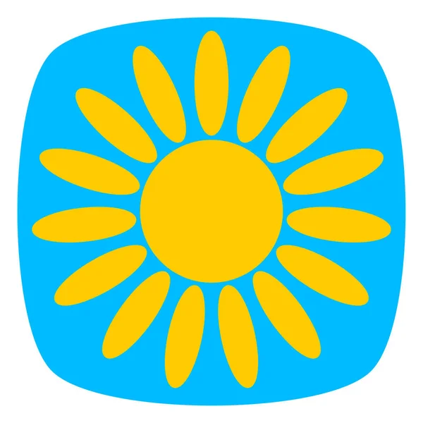 Sun Summer Clip Art Icon Symbol — Stock Vector