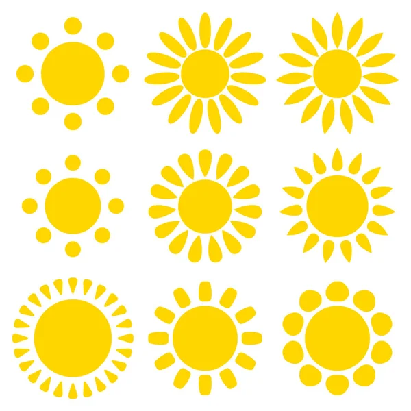 Sol Ícone Verão Clip Art Símbolo —  Vetores de Stock