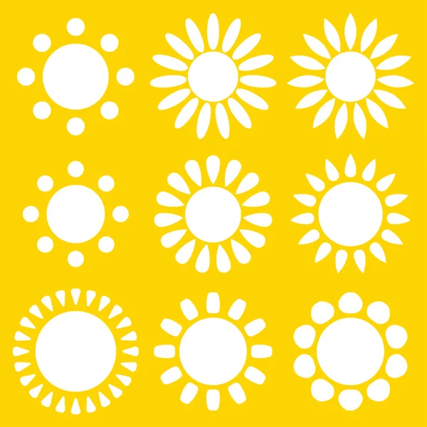 Sun Summer Clip Art Icon Symbol — Vector de stock