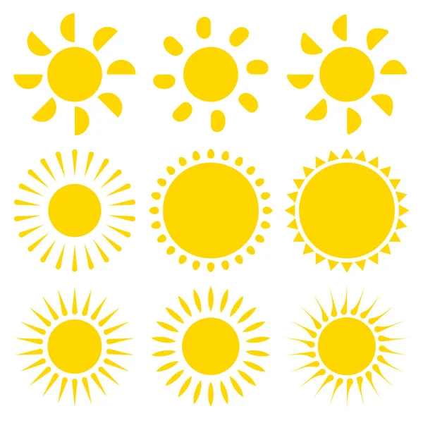 Sun Summer Clip Art Icon Symbol — Image vectorielle