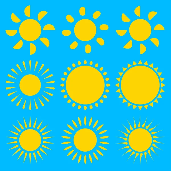 Sun Summer Clip Art Icon Symbol — Image vectorielle