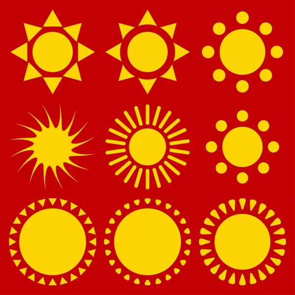 Soleil Icône Clip Art Été Symbole — Image vectorielle