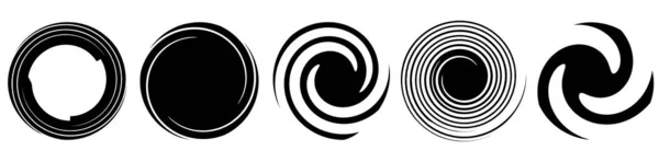 Spiraalvormig Draaibaar Helix Element Wervelwind Draaikolk Vorm Vector Illustratie Voorraad — Stockvector
