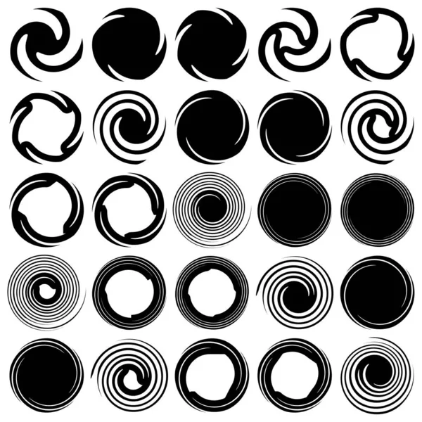 螺旋形 螺旋形 螺旋形元素 旋风形状矢量图解 — 图库矢量图片