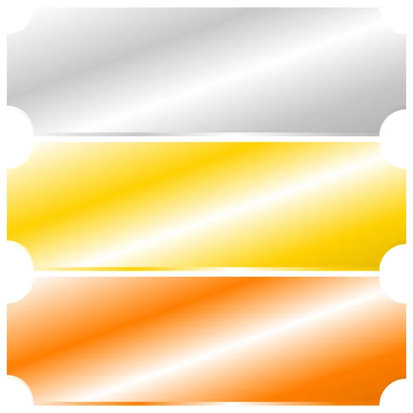 Egyszerű Arany Ezüst Bronz Érem Banner Gomb Sorozat — Stock Vector