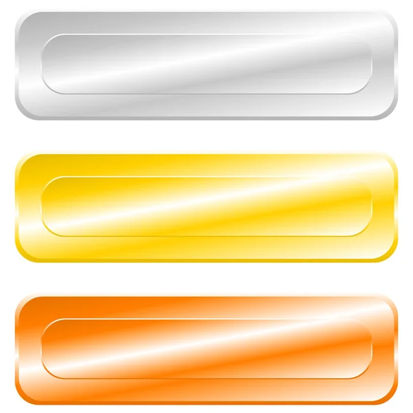 Ouro Simples Prata Medalha Bronze Banner Série Botões —  Vetores de Stock