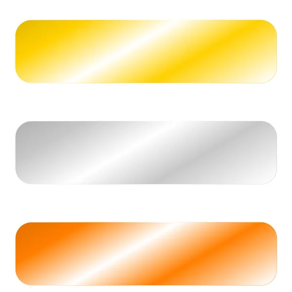 Simple Gold Silver Bronze Medal Banner Button Series — Image vectorielle