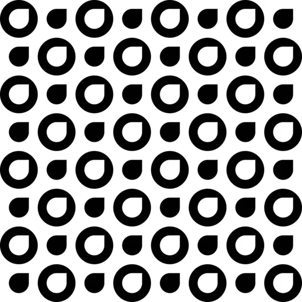 黒と白の円のパターン要素の代替 — ストックベクタ