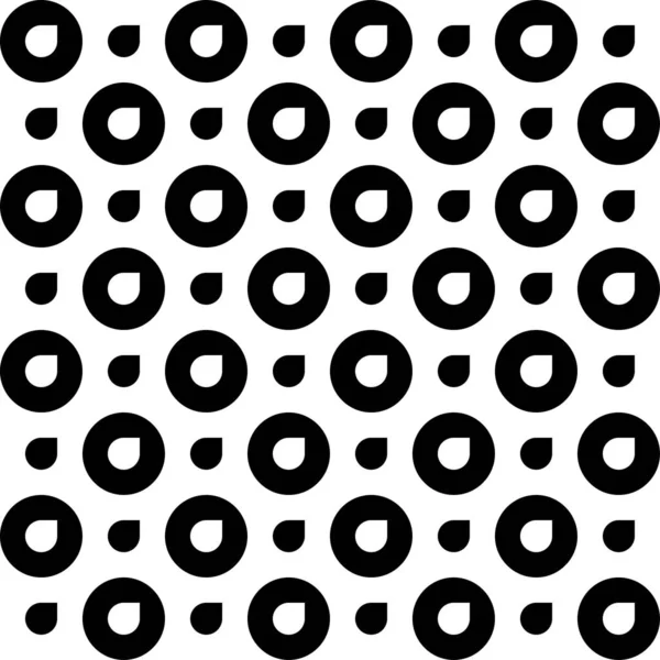 Alternating Black White Circles Pattern Element — Stock Vector
